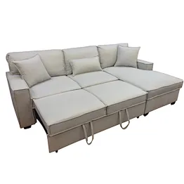 White modern style high quality sponge small storage function living room sofa bed