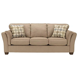Modern healthy and comfortable leather cloth sponge cushion double seat living room large sofa