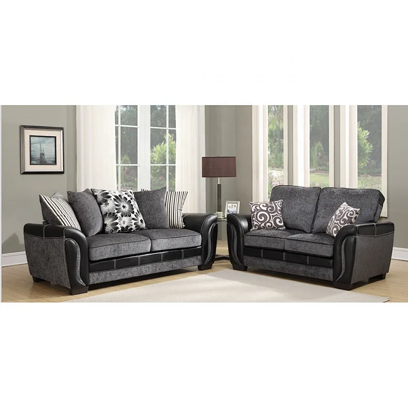 Furniture Supplier Modern Leather Conner Sofa Factory Price  Living Room Sofas Sets Leather Sectional Sofa