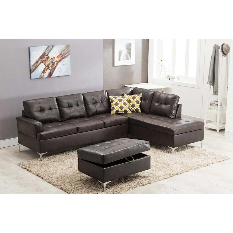 Emerald color comfortable soft cloth memory foam American modern simple small living room sectional sofa