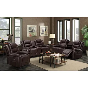 Factory  Price Living Room  Furniture Leather Manual 3+2+1 Or Sectional Recliner 6 Recliner Sofa Set