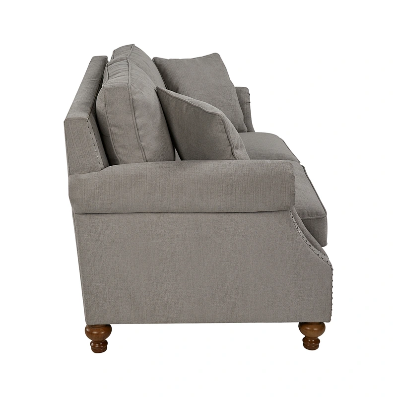 Hot selling 2020 Newest soft and comfortable high quality Vintage style with wooden foot double seat sofa