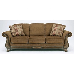 Factory Price  High-end Antique Living Room Furniture Solid Wood Sofa With Three-seat