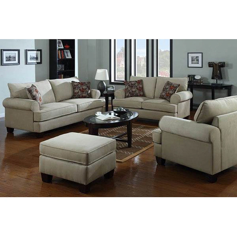 Gray cloth modern minimalist style with low armrests three seats living room corner sofa cover