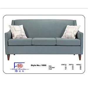 Chocolate color fabric European modern soft health elastic large sponge high quality wooden living room 3+2 sofa set