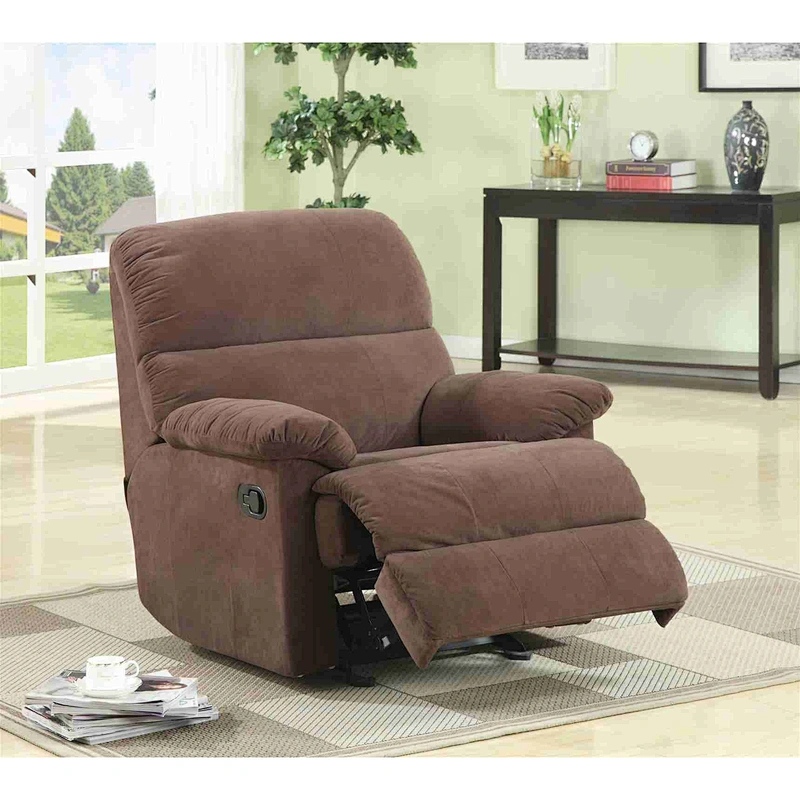 High quality artificial leather old man furniture with coffee table manual multifunction 3+2+1 living room recliner sofa