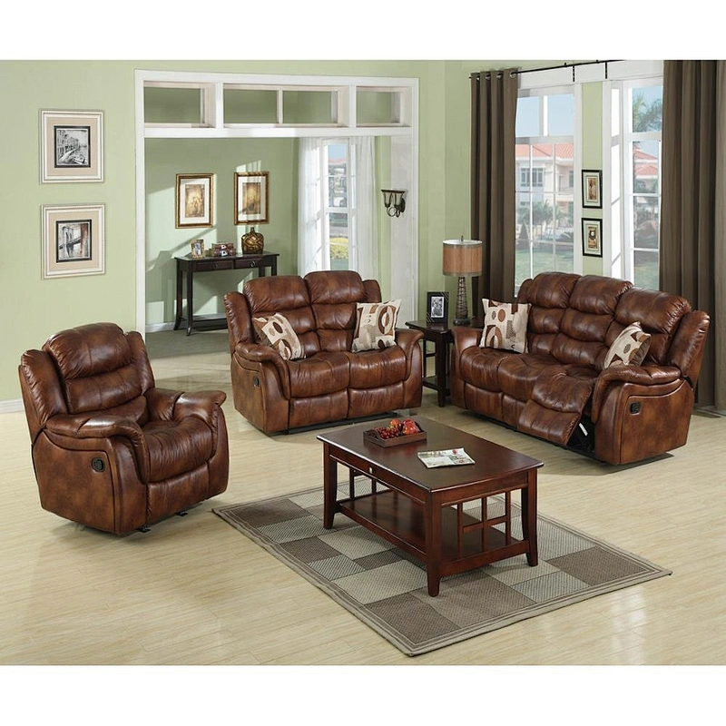 Hot selling Luxury Style Hot Sale Conner Recliner Leather Sofa Set For Living  Room