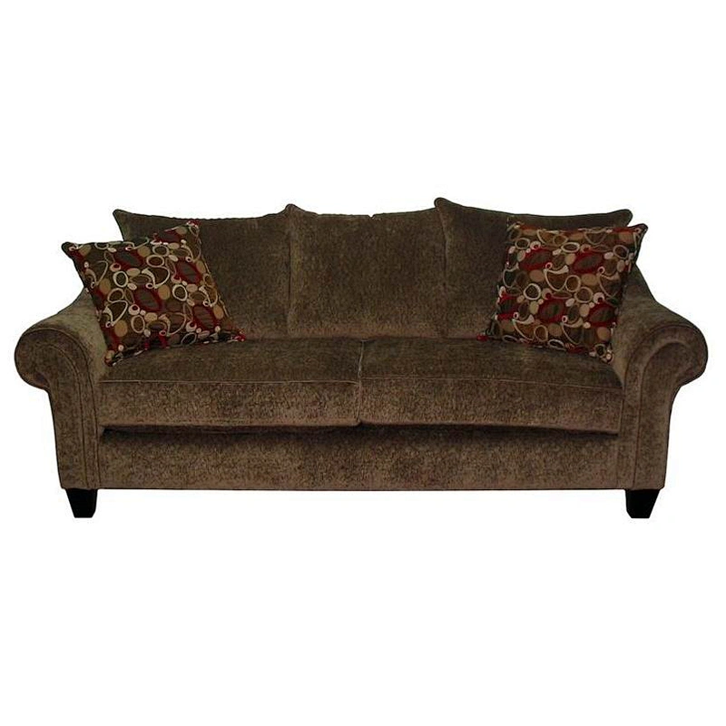 European retro style brown soft flannel with low armrests high quality home living room knit sofa cover