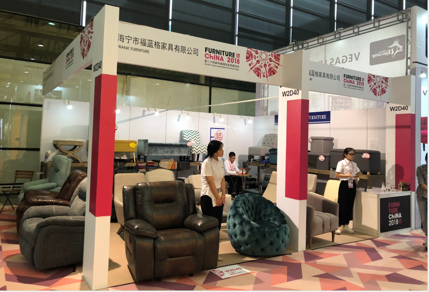 We have very good sale sofa,and get many customers in shanghai show