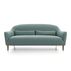 Hot selling Orange solid wood feet high quality modern simple design living room three sponge sofa