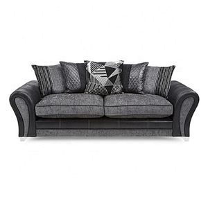 Brown high quality European retro luxury comfortable healthy sponge full back wooden living room 3+2 sofa set