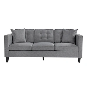 2020 hot selling Beige high quality fabric soft sponge cushion three seat living room large sofa