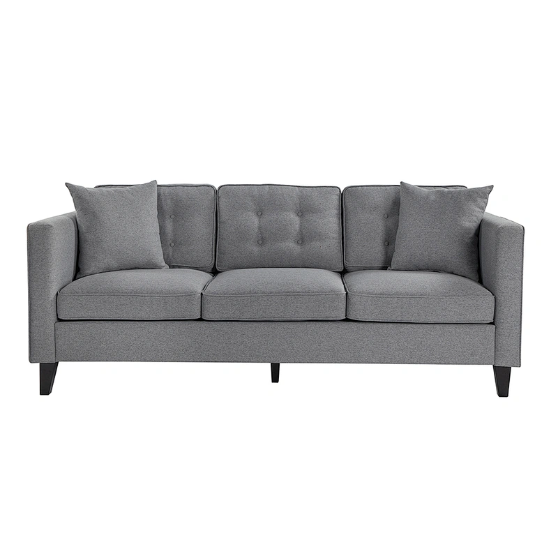 2020 hot selling Beige high quality fabric soft sponge cushion three seat living room large sofa