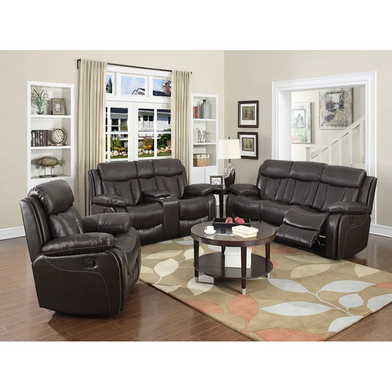 2020 New design leather recliner living room furniture power recliner sofa set with USB