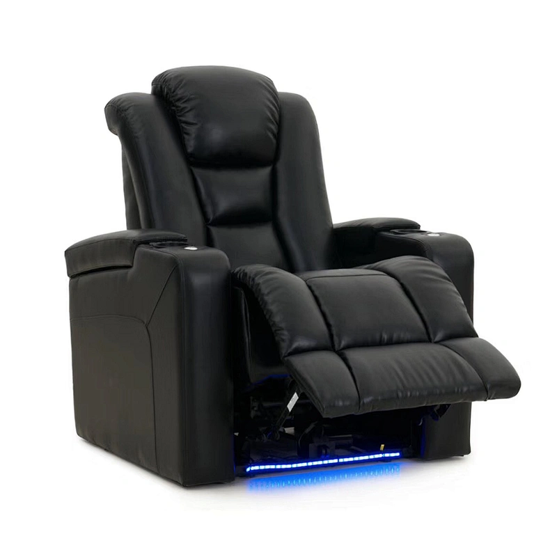 Frank Furniture modern cinema recliner lounge chair electric motor single recliner chair with LED light