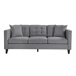 High Quality Three Seat Fabric Modern Furniture Sofa With Walnut Wood Legs