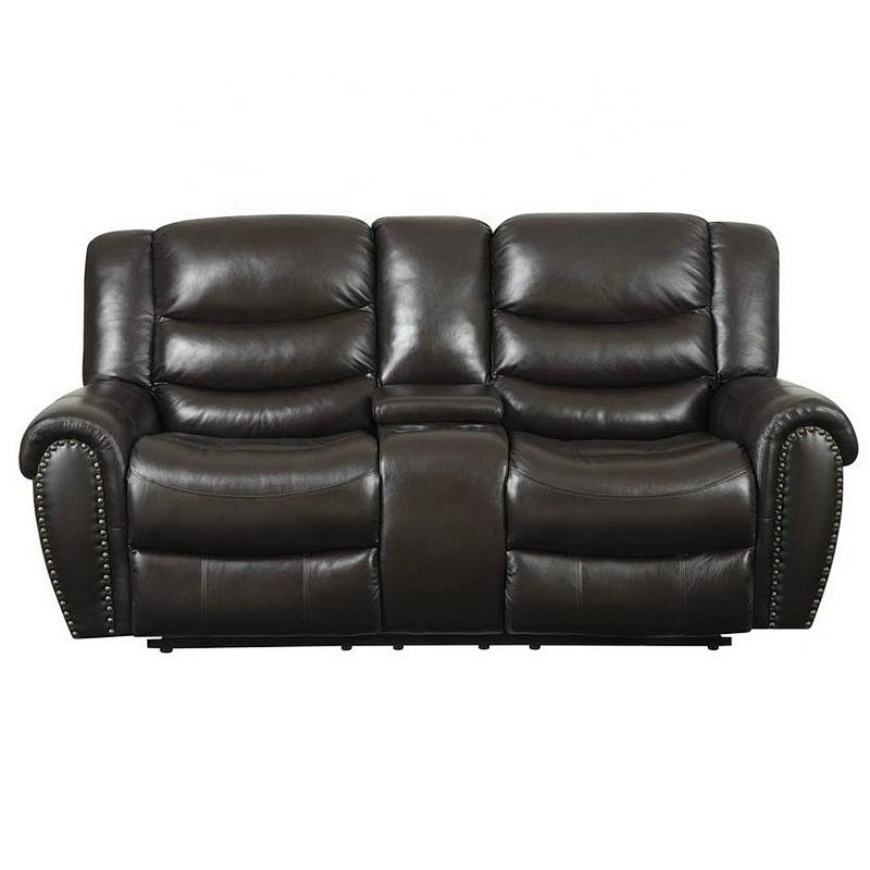 Top sale loveseat recliner with nail and console cup holder modern recliner leisure sofa chair
