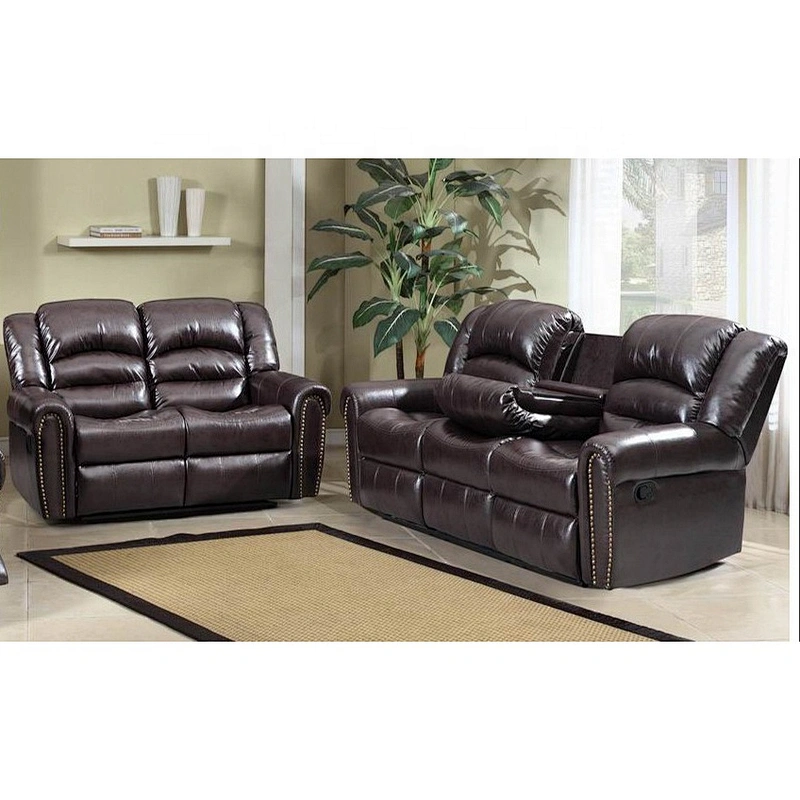 Chinese Manufacture Modern Design  Leather Recliner Sofa Set For Living Room