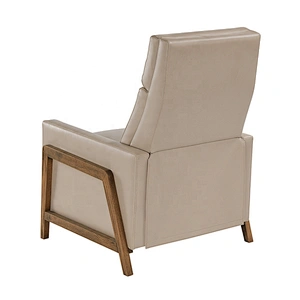 Frank furniture factory push back arm sofa chair for living room/office chair wooden frame legs leisure leather recliner chair