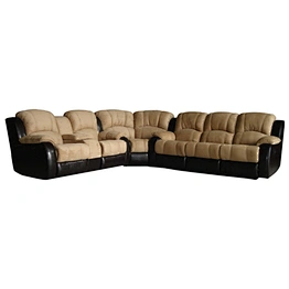 Indian sofa old man seat comfortable velvet + leather multi-function living room seven seats recliner sofa