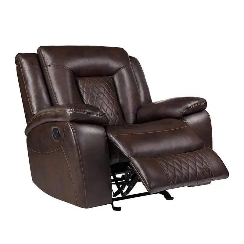 High-end Antique High Quality  Air Leather Living Room Furniture  Recliner Sofa