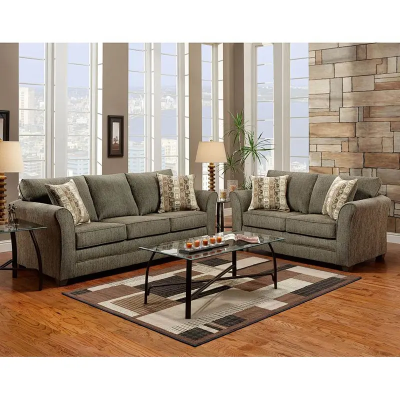 Blue Comfort Fleece Modern Style 3+2 Combination High Quality Healthy Sponge Living Room Sofa