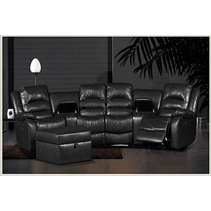 Light brown comfortable health sponge large backrest modern beautiful design living room furniture 3+2+1 recliner sofa
