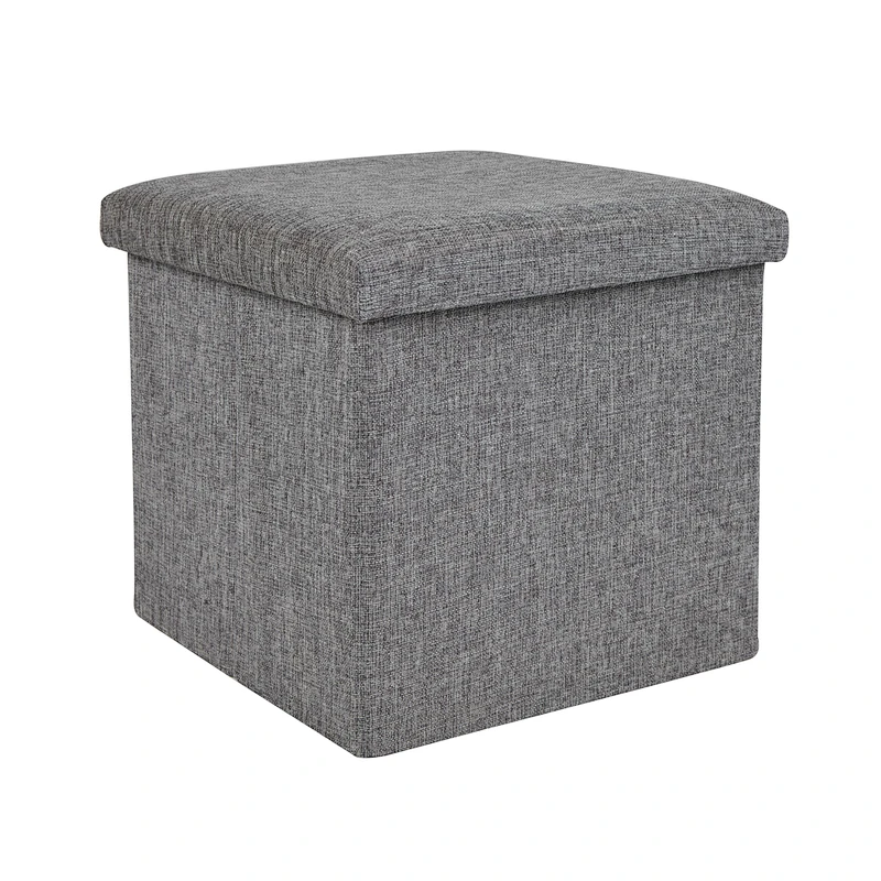 Hot Selling Functional Doorside Shoe Ottoman Stool Pouf Folding Storage Ottoman