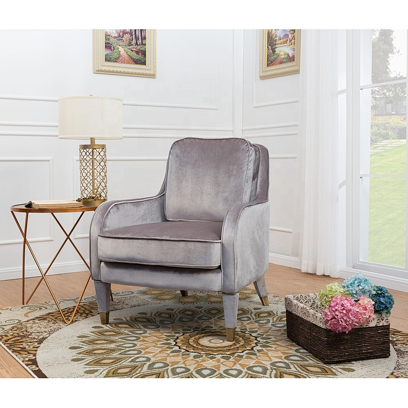 Elegant shape overstuffed chairs comfortable single chair large comfy grey cloth armchairs with wooden legs