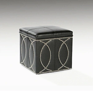 Frank Furniture Retro European Curved Legs Delicate Living Room Ottoman Storage Bench Customized Ottoman