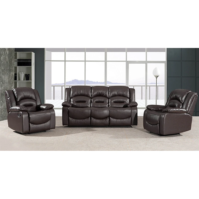 Luxury relaxing living room furniture recliner chesterfield sofa set
