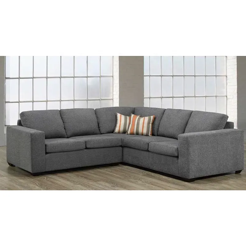 High quality comfortable cloth healthy sponge cushion metal feet modern minimalist style with chaise sofa