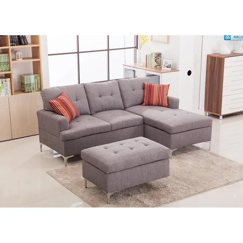 hot selling  Corner sofa living room funiture set indoor  Chesterfield style sofa