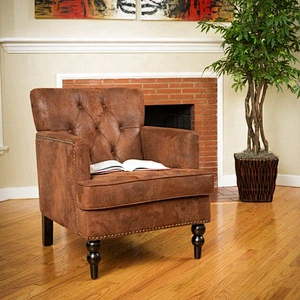 High Quality Modern Literary Design Style Grey Linen Material  Chair For Living Room