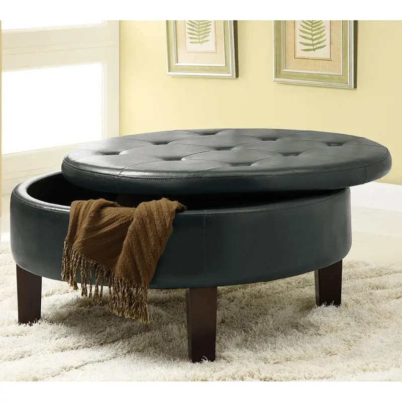 hot selling Round cane ottoman stool lounge chair ottoman living room  furniture bench ottoman