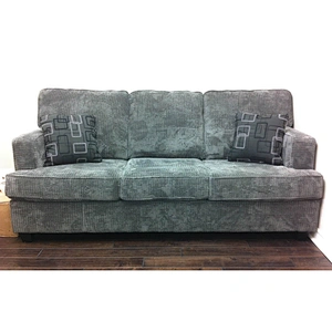 Modern luxury style short plush fabric soft sponge cushion healthy and comfortable three-seat sofa