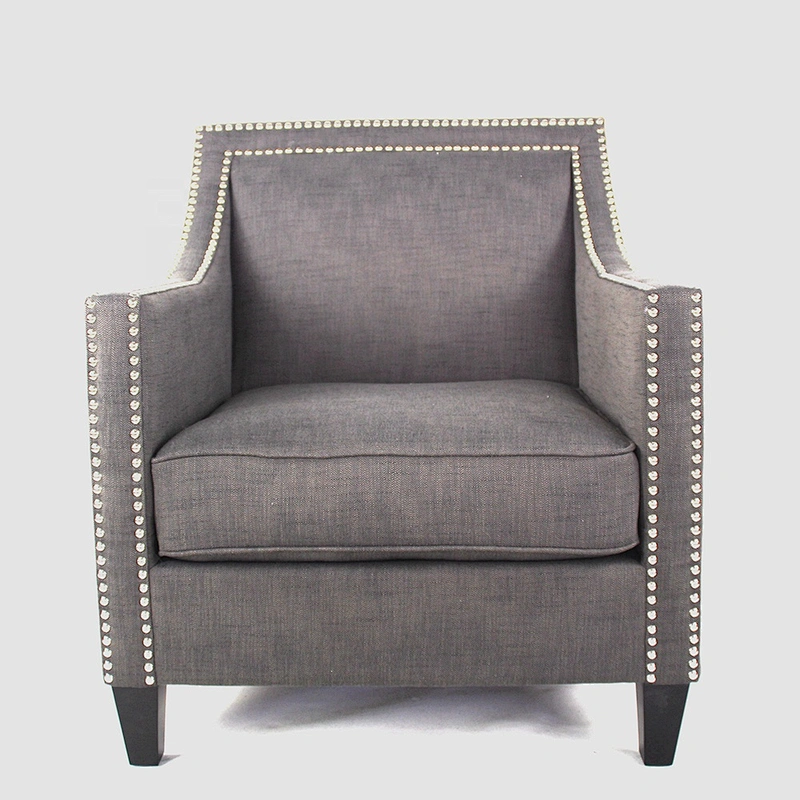 Home furniture armchair with nail living room furniture chairs fabric leisure chair