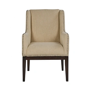 Leisure  Design  Factory Price Dark Blue Linen Sofa Chair With Bubble Nail