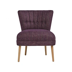 Comfort Modern Living Room Chairs Leisure Chairs Sofa Purple Cotton and Linen