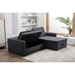 Modern and rational design three seat + recliner with storage function living room sofa bed