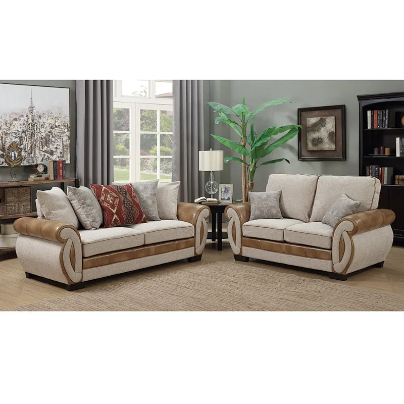 Frank Furniture Hot Selling European Style Sectional Sofa Modern Leather Fabric Sofa Sectional
