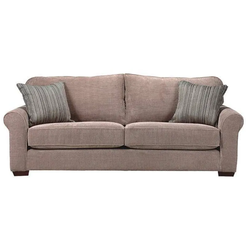Gray cloth modern minimalist style with low armrests three seats living room corner sofa cover