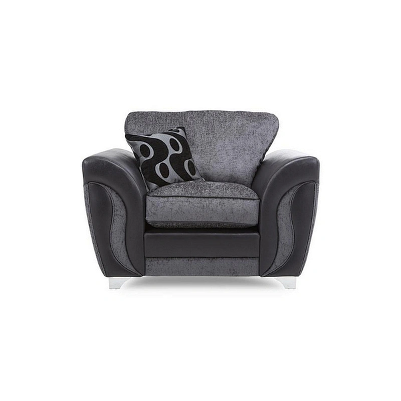 Brown healthy soft sponge cushion vintage style high quality metal foot living room loveseat sofa