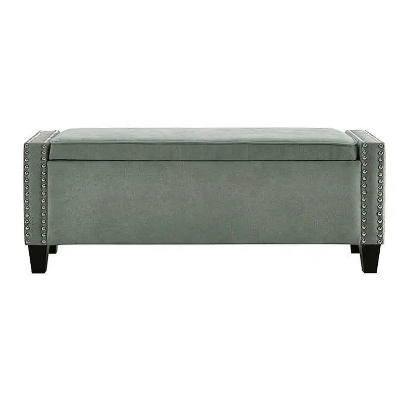 Comfortable luxury short plush fabric with beautiful bubble design High quality living room storage bench ottoman