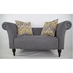 High-end sofa set designs volume-produce low price colorful  leisure fabric loveseat wooden sofa
