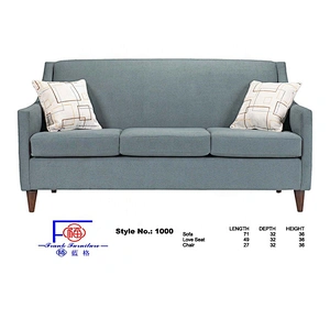 High Quality  Hot Sale Comfortable Modern Blue Linen  Living Room Furniture Sofa Cover