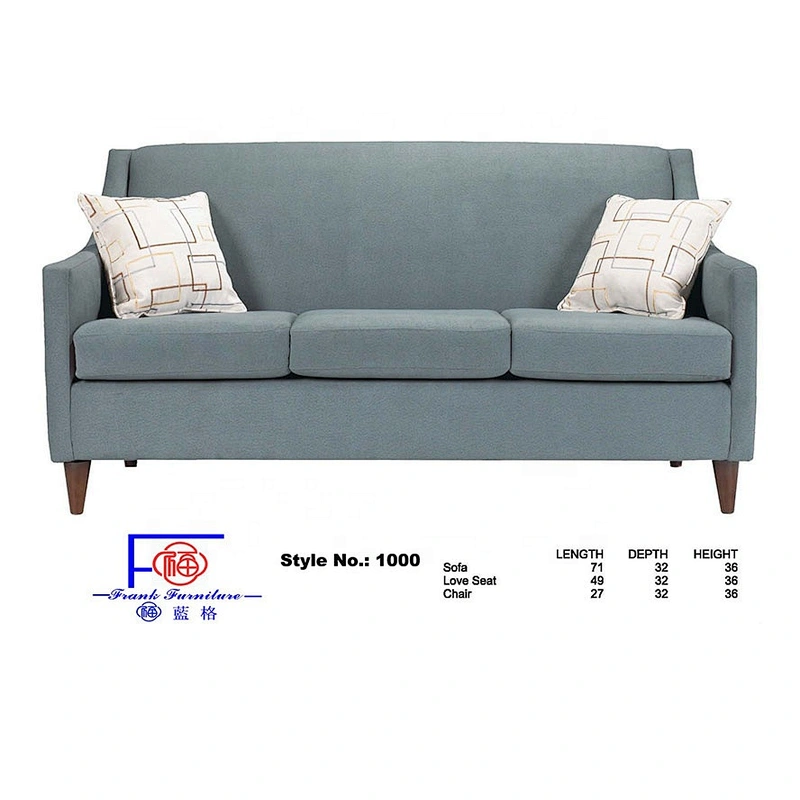 High Quality  Hot Sale Comfortable Modern Blue Linen  Living Room Furniture Sofa Cover