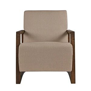 Frank Furniture Cheap Price Chunky Wooden Base Accent Chair Living Room Soft Upholstery Accent Chair