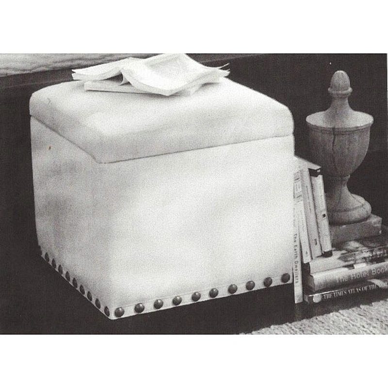 Frank Furniture Italy Style Ottoman Stool Storage Box With Nails Refined Ottoman Storage Bench