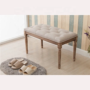 Cheap Factory modern design Non-toxic high quality green long living room ottoman bench
